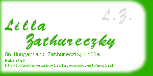 lilla zathureczky business card